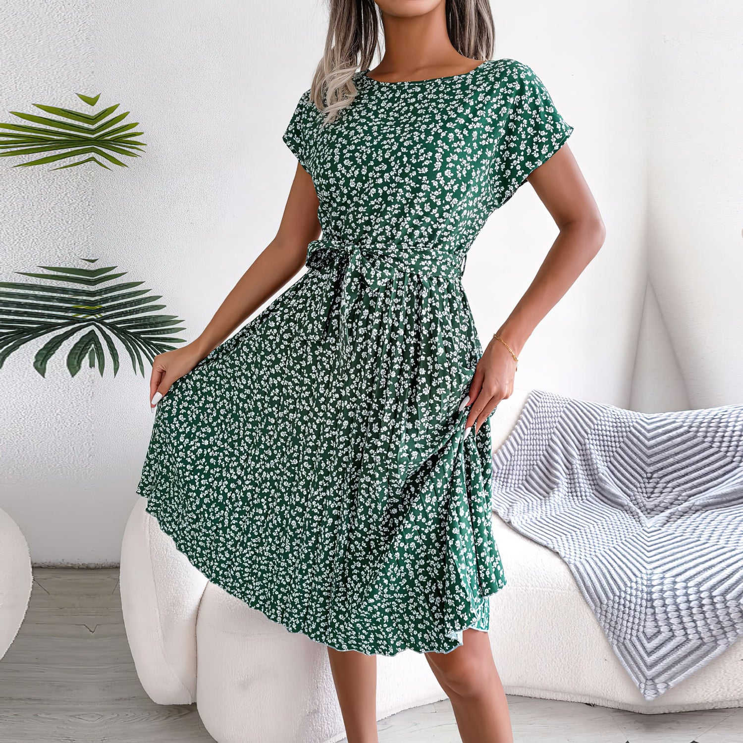 Lively® Vert / S Robe longue tendance d'été | Lively™