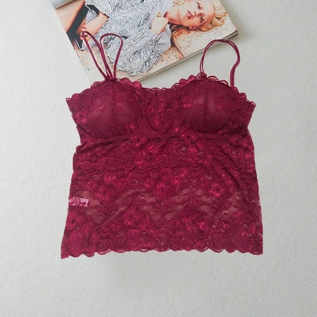 Lively® Sous-vêtements & Gaines Rouge / M Soutien-gorge et haut en dentelle | Lively®